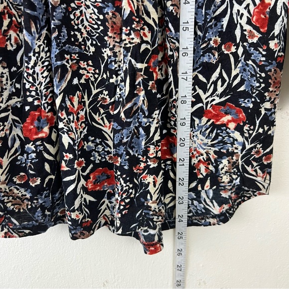 Lucky Brand Floral Print Top - Black, Red, White - Picture 13 of 13